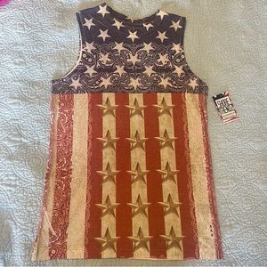 Pacific Surf Authentic Classic Tank Top UNISEX Patriotic Beach Shirt Size S